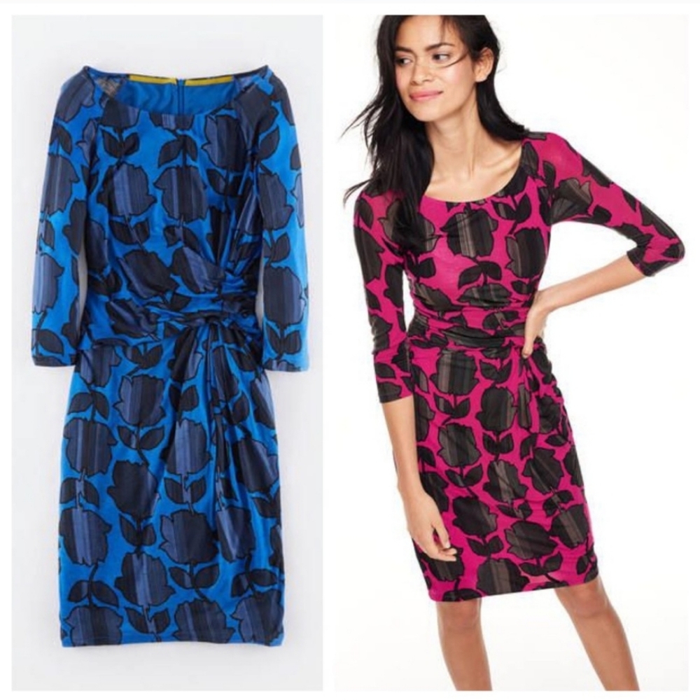 Boden Harper Dress in Blue Floral 6R Long T1 - Picture 9 of 9